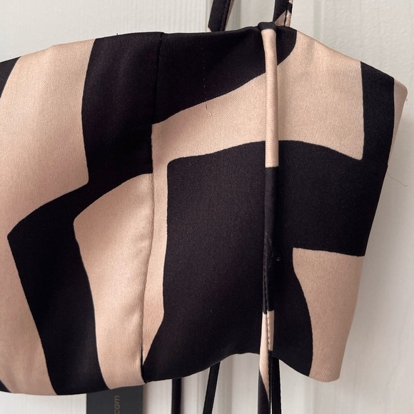 NWT House of Harlow 1960 Printed Tie-Strap Crop Top XS - Picture 4 of 11